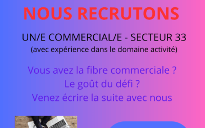 RLV France recrute un/e commercial/e secteur 33