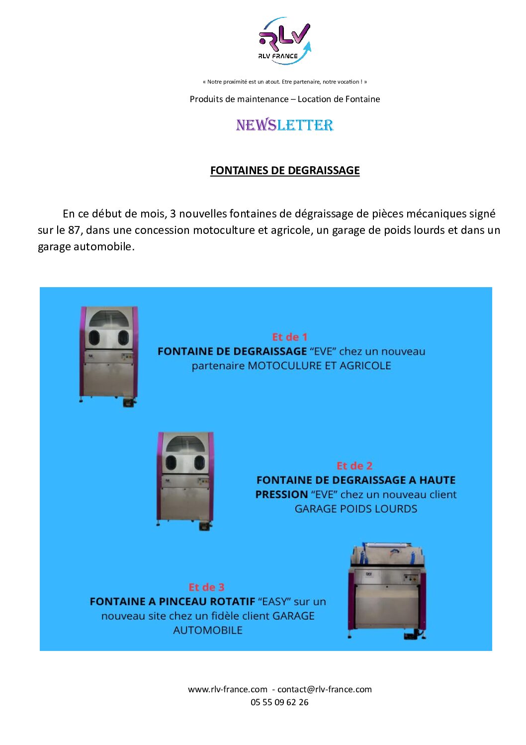 NEWSLETTER JUIN