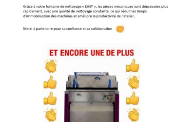 Nouvelle installation de notre Fontaine de nettoyage à pinceau « EASY »